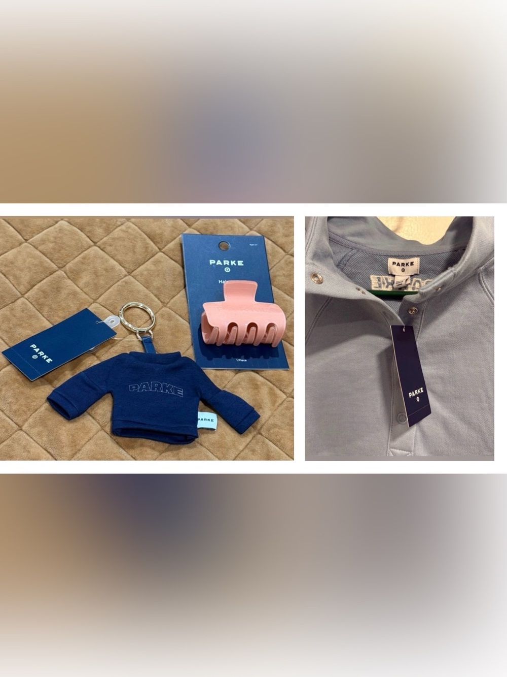 BUNDLE • Parke x Target • Hair claw clip • Keychain • Women's Sweatshirt • NWT •